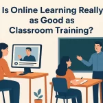 Professional studying at night with laptop and notebook