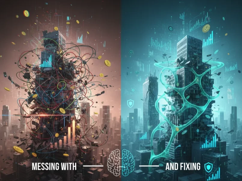 AI system scanning stock charts on screen