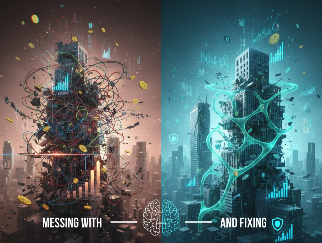 AI system scanning stock charts on screen