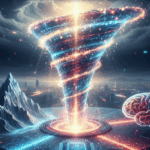 Visualization of neural network nodes and data flow