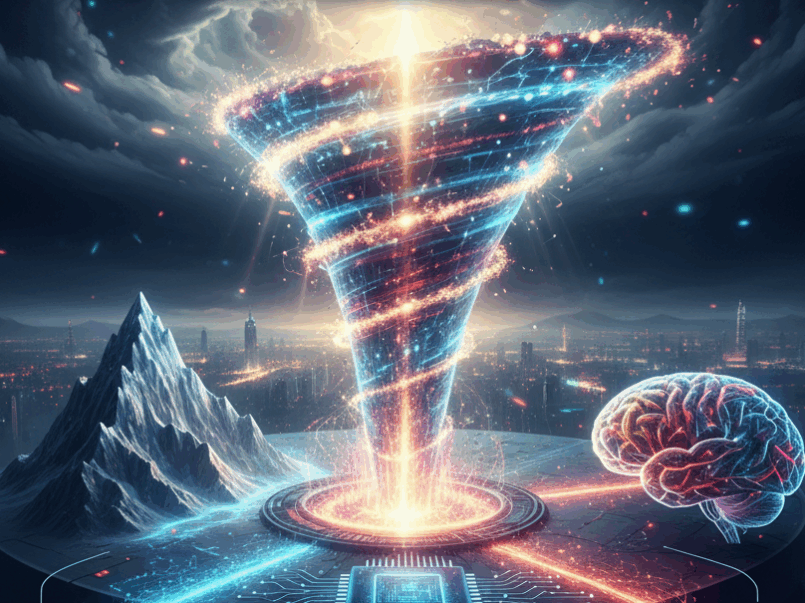 Visualization of neural network nodes and data flow